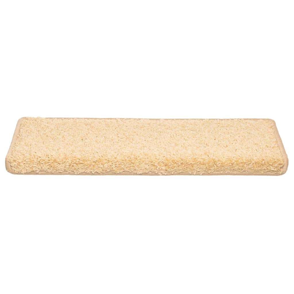 Tappetini per scale 20 pz 65x21x4 cm Crema Bordo rettangolare | homemem39