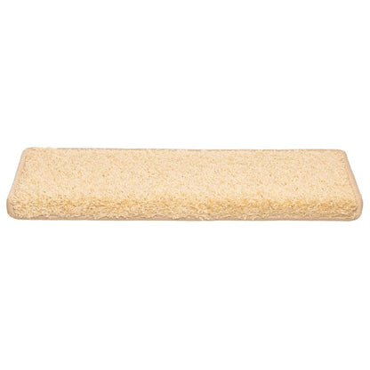 Tappetini per scale 20 pz 65x21x4 cm Crema Bordo rettangolare | homemem39