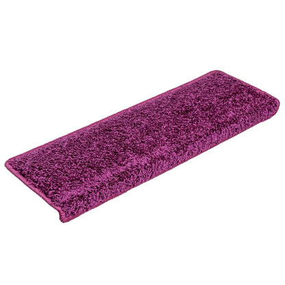 Tappetini per scale 20 pz 65x21x4 cm Viola Bordo rettangolare | homemem39