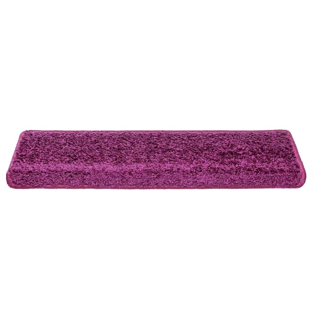 Tappetini per scale 20 pz 65x21x4 cm Viola Bordo rettangolare