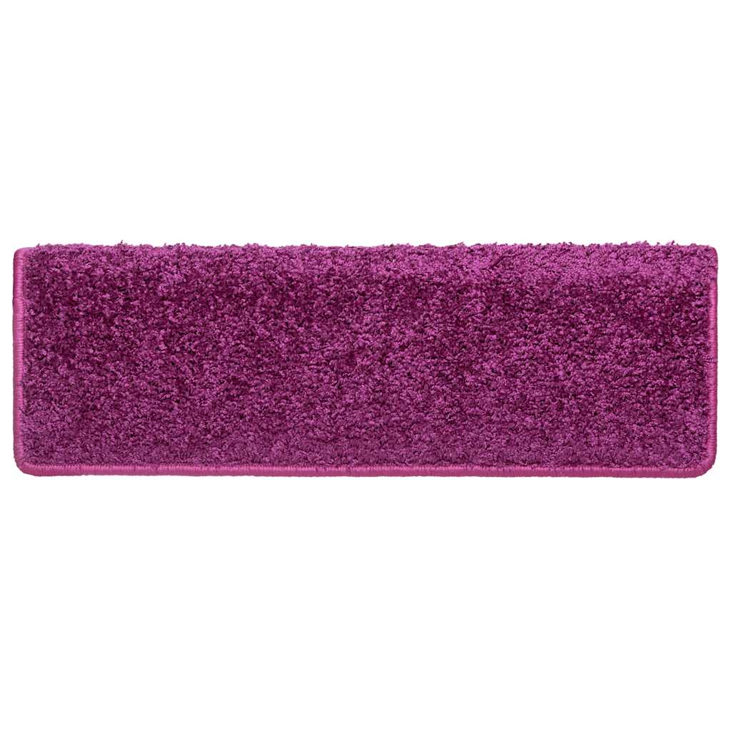Tappetini per scale 20 pz 65x21x4 cm Viola Bordo rettangolare | homemem39