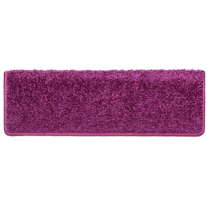 Tappetini per scale 20 pz 65x21x4 cm Viola Bordo rettangolare | homemem39