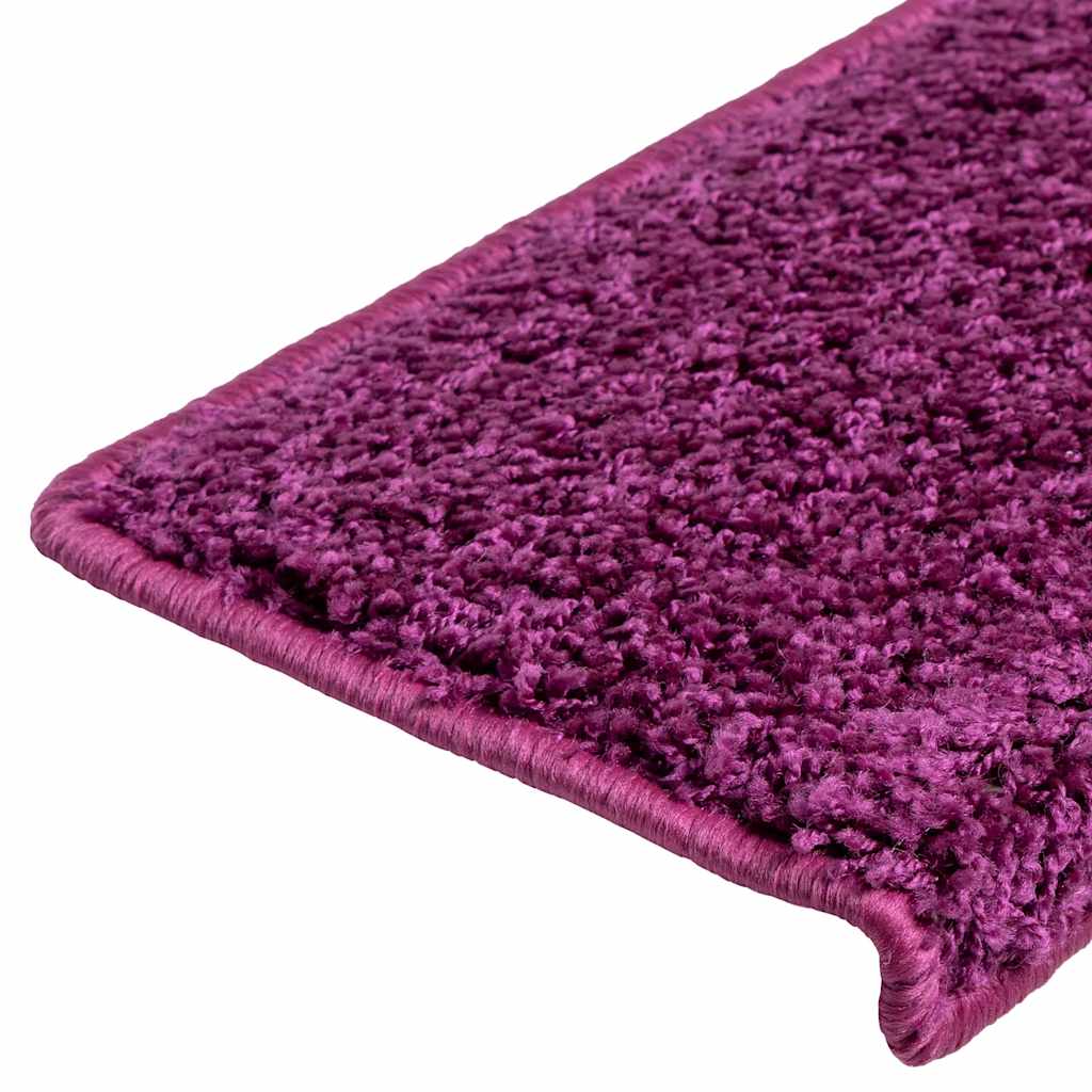 Tappetini per scale 20 pz 65x21x4 cm Viola Bordo rettangolare | homemem39