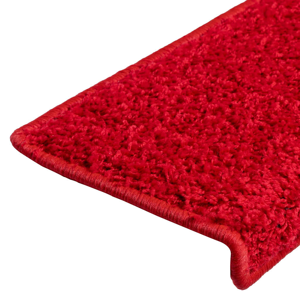 Tappetini per scale 20 pz 65x21x4 cm Rosso Bordo rettangolare | homemem39