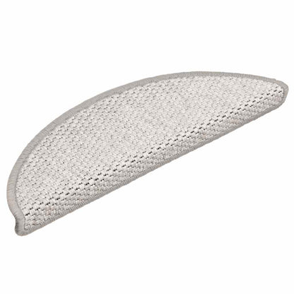 Tappeti Adesivi Scale Aspetto Sisal 30 pz 56x17x3 cm Platino | homemem39