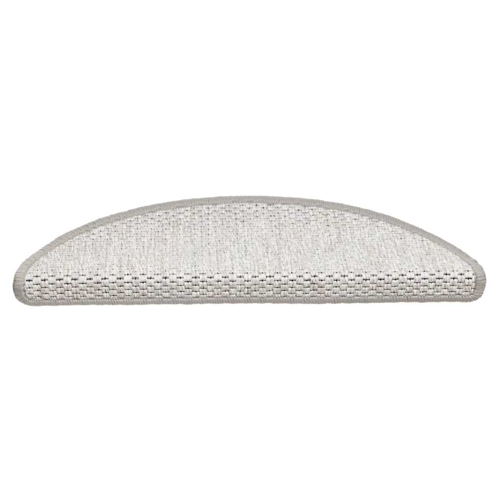 Tappeti Adesivi Scale Aspetto Sisal 30 pz 56x17x3 cm Platino | homemem39