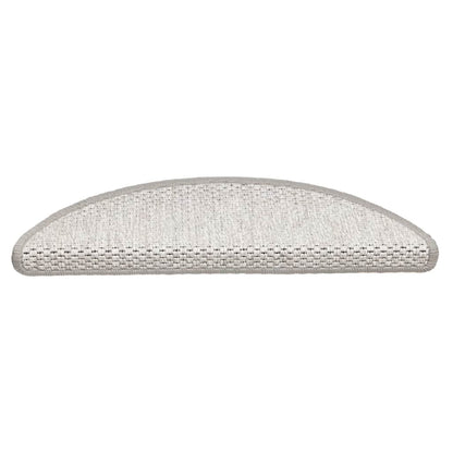 Tappeti Adesivi Scale Aspetto Sisal 30 pz 56x17x3 cm Platino | homemem39