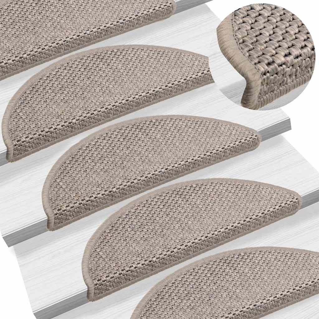 Tappeti Autoadesivi Scale Aspetto Sisal 30 pz 56x17x3cm Argento | homemem39