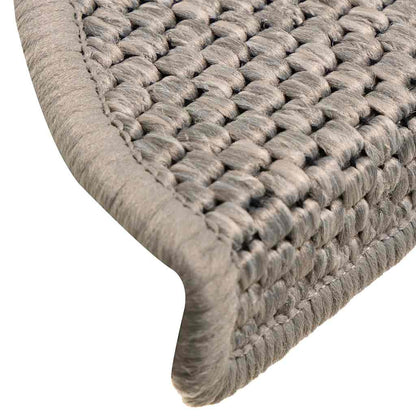 Tappeti Autoadesivi Scale Aspetto Sisal 30 pz 56x17x3cm Argento | homemem39