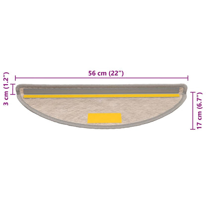 Tappeti Autoadesivi Scale Aspetto Sisal 30 pz 56x17x3cm Argento | homemem39