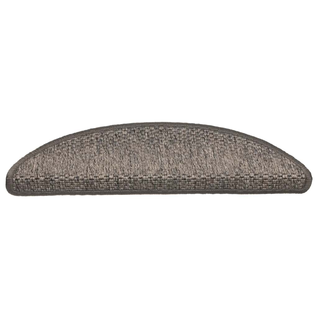 Tappeti Adesivi per Scale Sisal 30pz 56x17x3 cm Beige Marrone