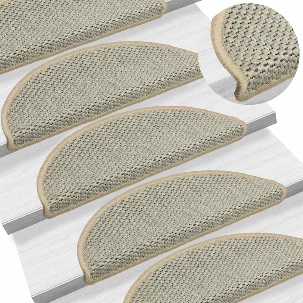 Tappeti Adesivi Scale Aspetto Sisal 30pz 56x17x3cm Verde Chiaro | homemem39