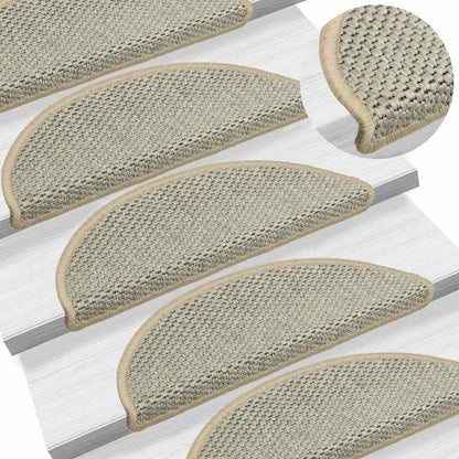 Tappeti Adesivi Scale Aspetto Sisal 30pz 56x17x3cm Verde Chiaro | homemem39