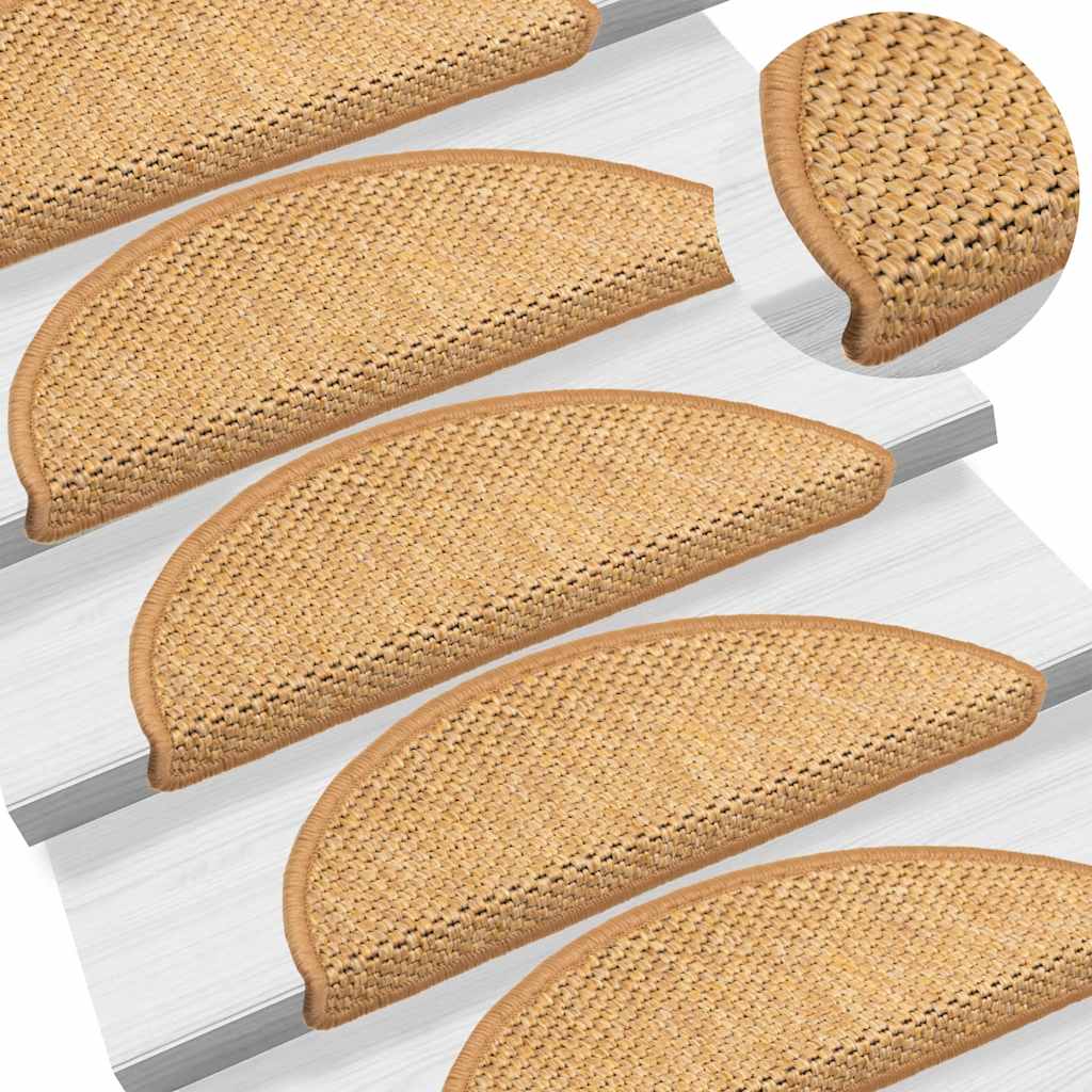 Tappeti Autoadesivi Scale Aspetto Sisal 30 pz 56x17x3 cm Sisal | homemem39