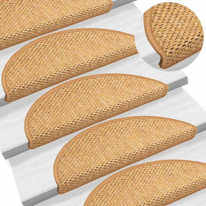 Tappeti Autoadesivi Scale Aspetto Sisal 30 pz 56x17x3 cm Sisal | homemem39