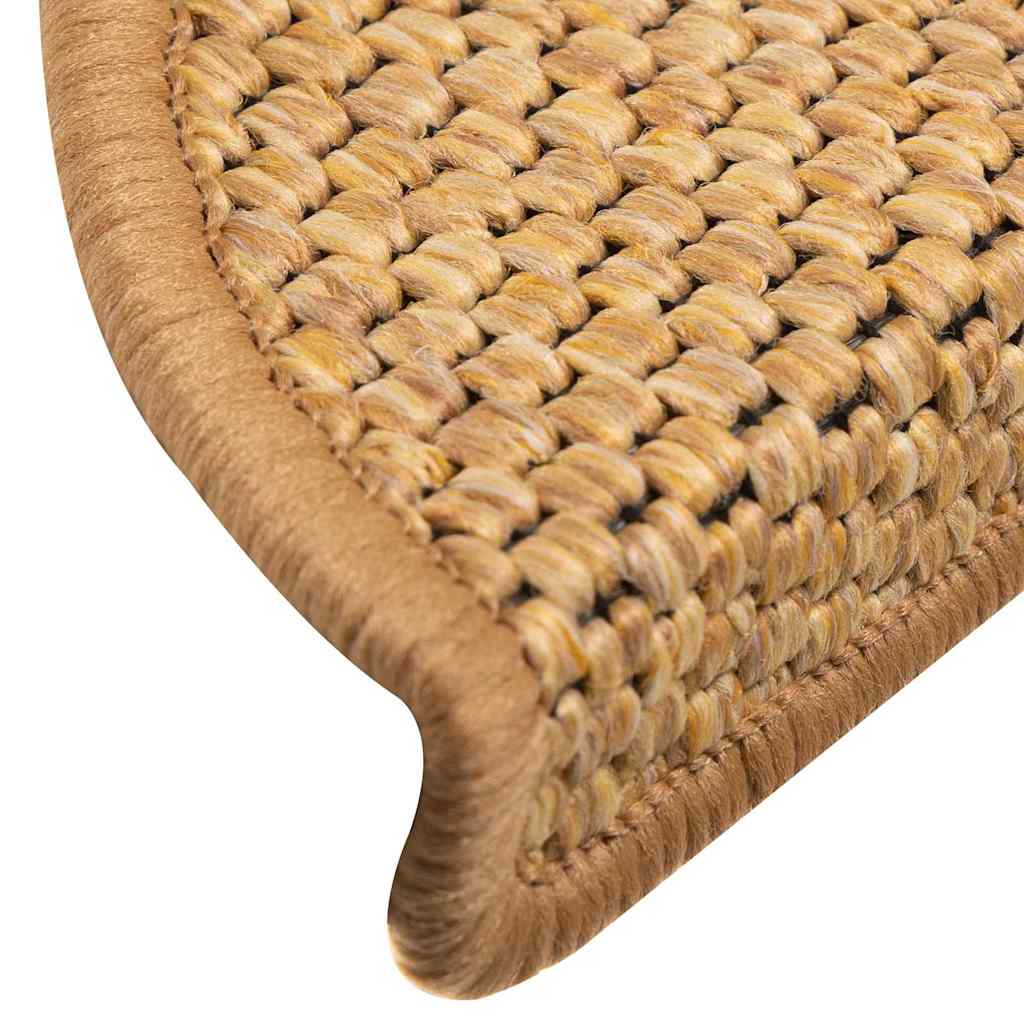 Tappeti Autoadesivi Scale Aspetto Sisal 30 pz 56x17x3 cm Sisal | homemem39