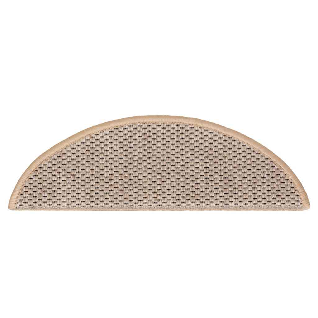 Tappeti Adesivi Scale Aspetto Sisal 30pz 56x17x3cm Beige Chiaro | homemem39