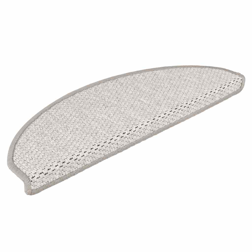 Tappeti Adesivi Scale Aspetto Sisal 30 pz 65x21x4 cm Platino | homemem39