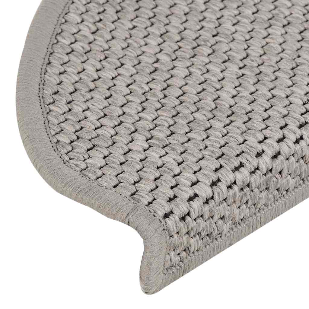 Tappeti Autoadesivi Scale Aspetto Sisal 30 pz 65x21x4cm Argento | homemem39