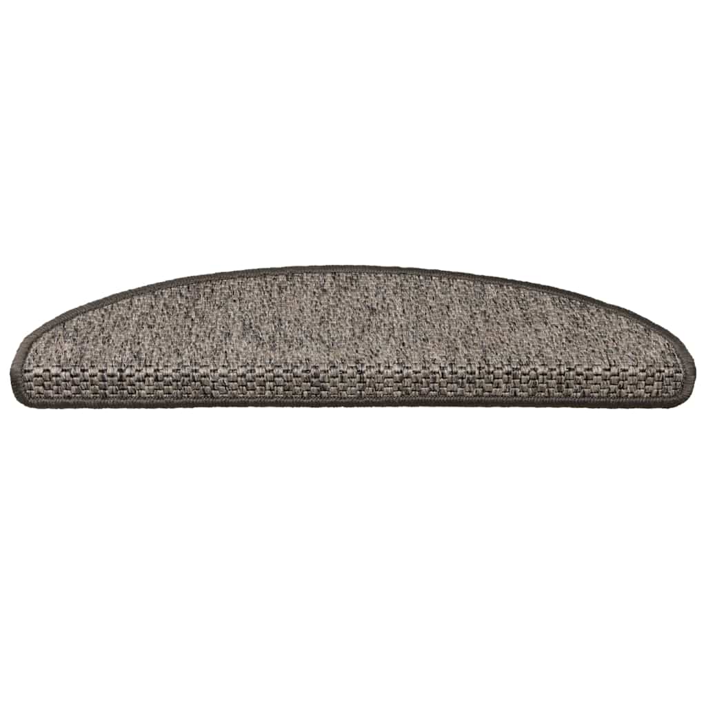 Tappeti Adesivi per Scale Sisal 30pz 65x21x4cm Grigio e Beige | homemem39