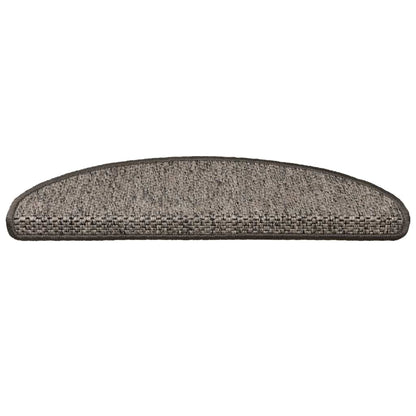 Tappeti Adesivi per Scale Sisal 30pz 65x21x4cm Grigio e Beige | homemem39