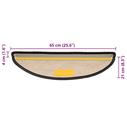 Tappeti Adesivi Scale Aspetto Sisal 30 pz 65x21x4 cm Antracite | homemem39