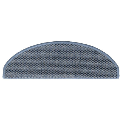 Tappeti Autoadesivi per Scale Aspetto Sisal 30pz 65x21x4 cm Blu