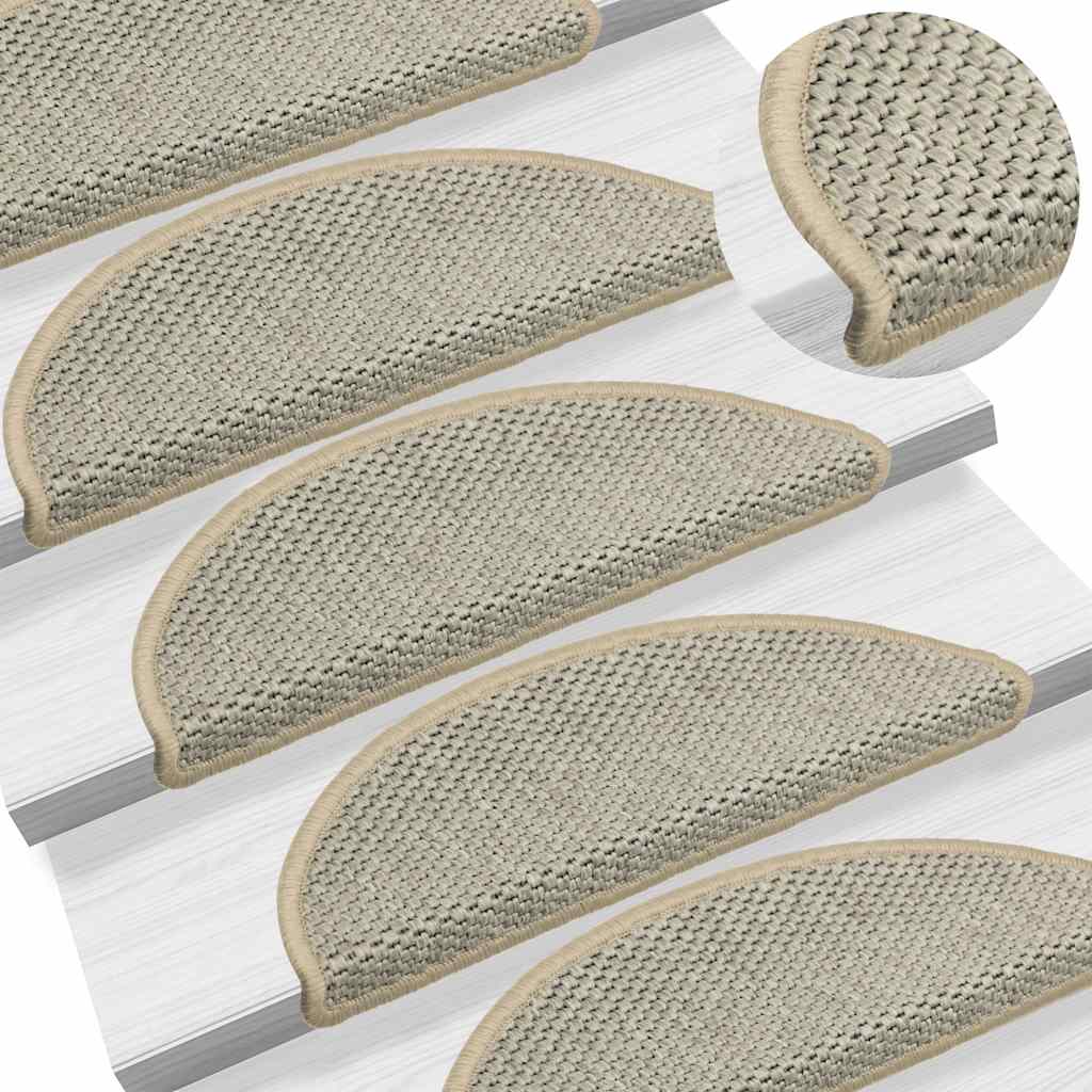 Tappeti Adesivi Scale Aspetto Sisal 30pz 65x21x4cm Verde Chiaro | homemem39