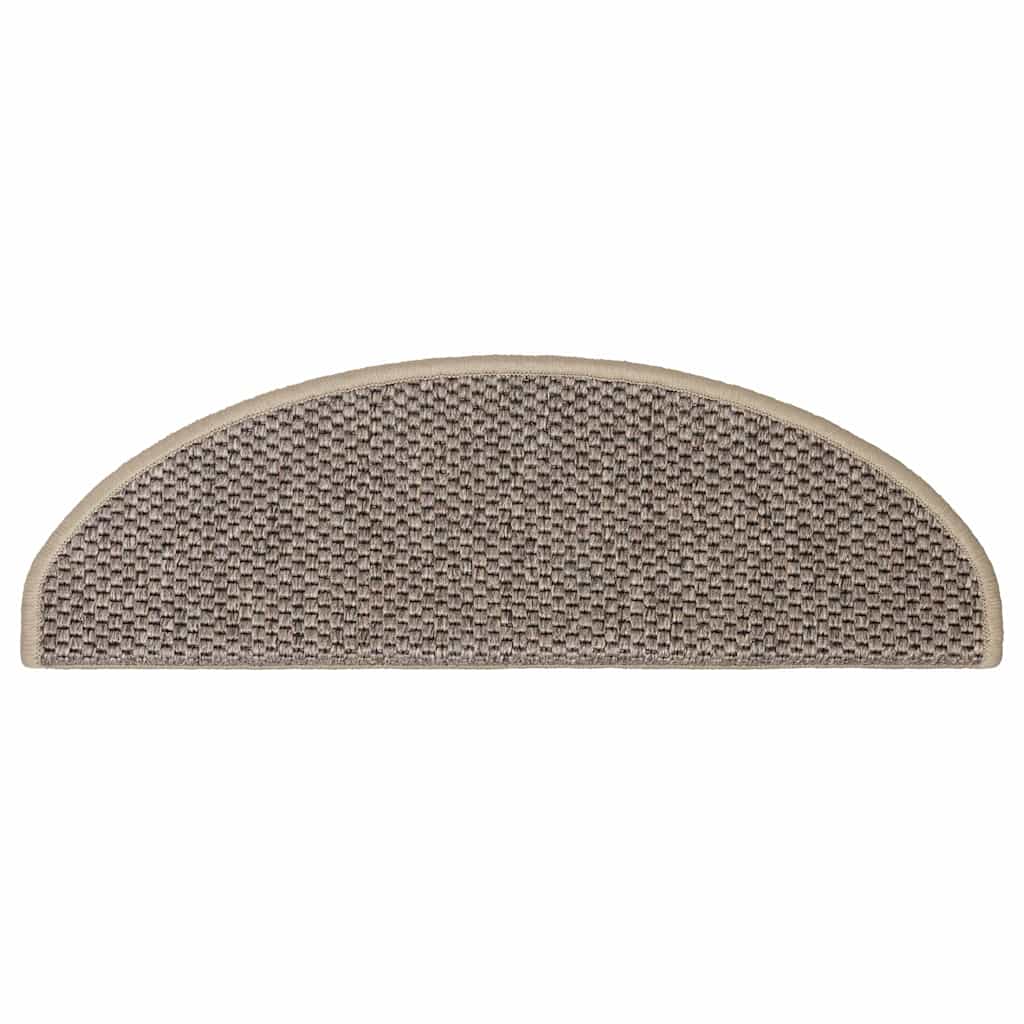 Tappeti Adesivi Scale Aspetto Sisal 30 pz 65x21x4cm Beige Scuro | homemem39