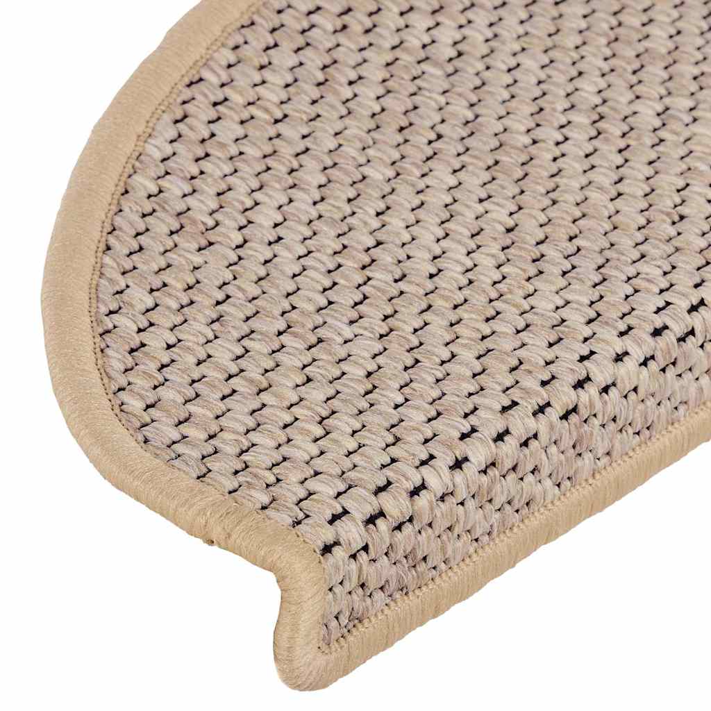 Tappeti Adesivi Scale Aspetto Sisal 30pz 65x21x4cm Beige Chiaro | homemem39