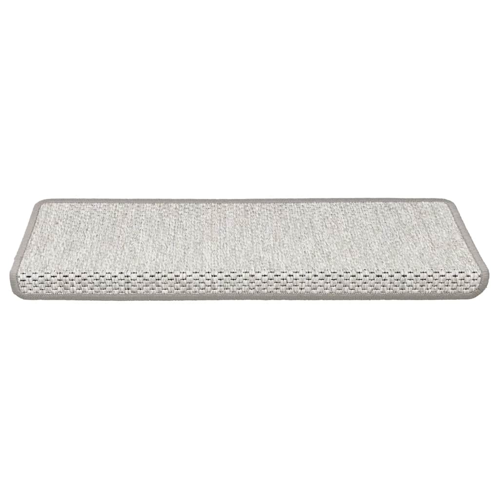 Tappeti Adesivi Scale Aspetto Sisal 30 pz 65x21x4 cm Platino | homemem39