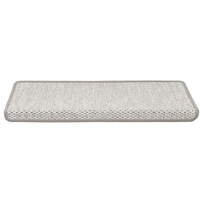 Tappeti Adesivi Scale Aspetto Sisal 30 pz 65x21x4 cm Platino | homemem39