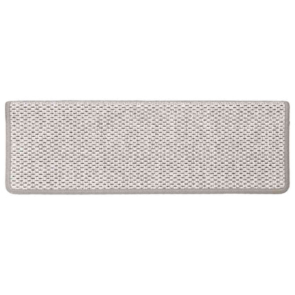 Tappeti Adesivi Scale Aspetto Sisal 30 pz 65x21x4 cm Platino | homemem39