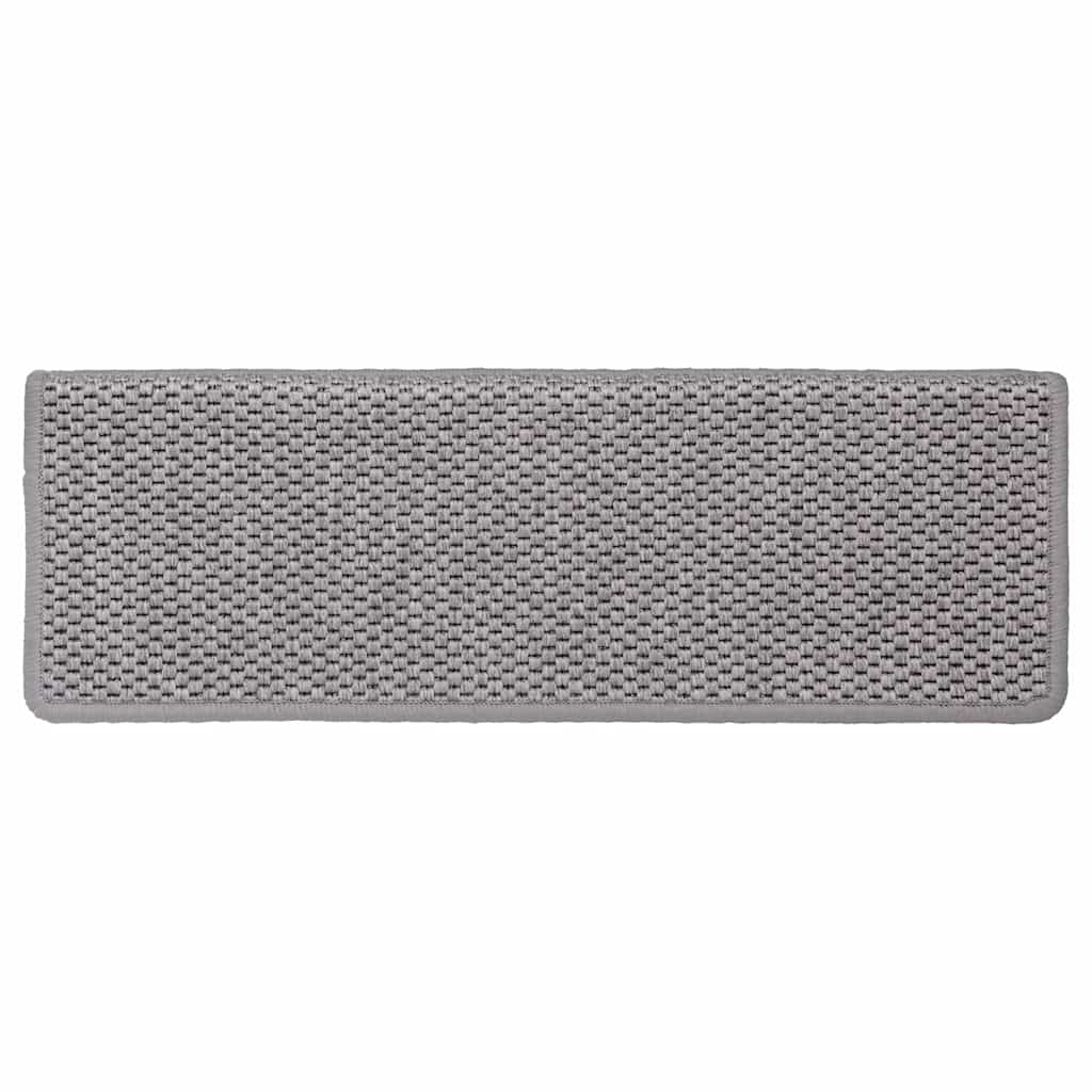 Tappeti Autoadesivi Scale Aspetto Sisal 30 pz 65x21x4cm Argento | homemem39