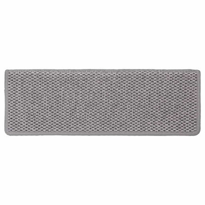 Tappeti Autoadesivi Scale Aspetto Sisal 30 pz 65x21x4cm Argento | homemem39