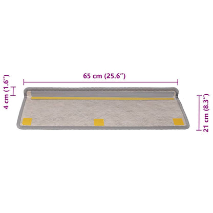 Tappeti Autoadesivi Scale Aspetto Sisal 30 pz 65x21x4cm Argento | homemem39