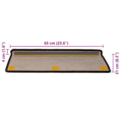 Tappeti Adesivi Scale Aspetto Sisal 30 pz 65x21x4 cm Antracite | homemem39