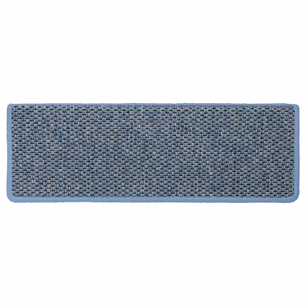 Tappeti Autoadesivi per Scale Aspetto Sisal 30pz 65x21x4 cm Blu | homemem39