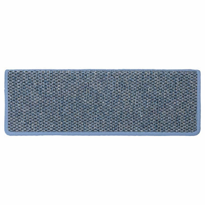 Tappeti Autoadesivi per Scale Aspetto Sisal 30pz 65x21x4 cm Blu | homemem39