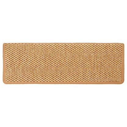 Tappeti Adesivi Scale Aspetto Sisal 30 pz 65x21x4 cm Arancio