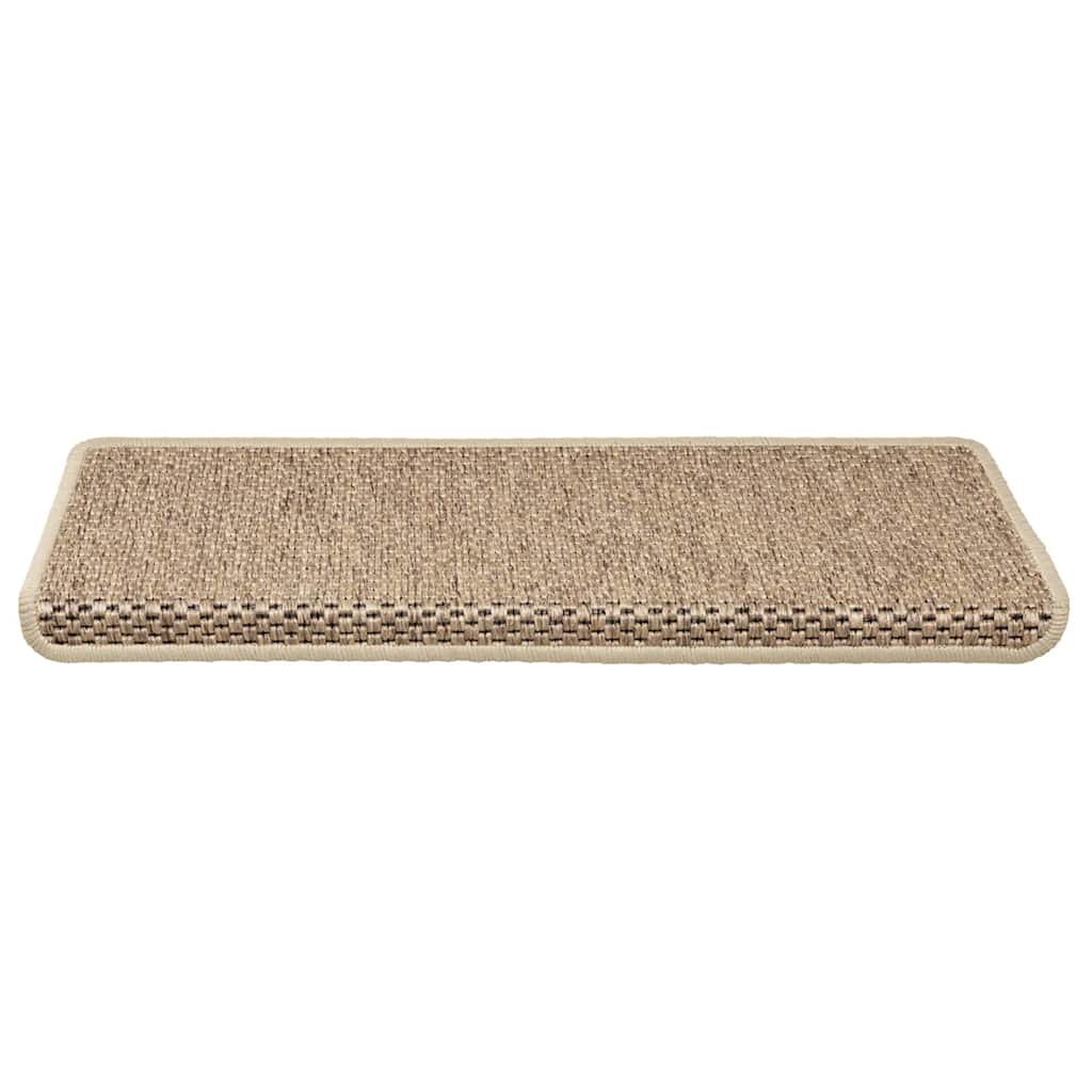 Tappeti Autoadesivi Scale Aspetto Sisal 30 pz 65x21x4 cm Sabbia | homemem39