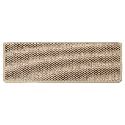 Tappeti Autoadesivi Scale Aspetto Sisal 30 pz 65x21x4 cm Sabbia | homemem39