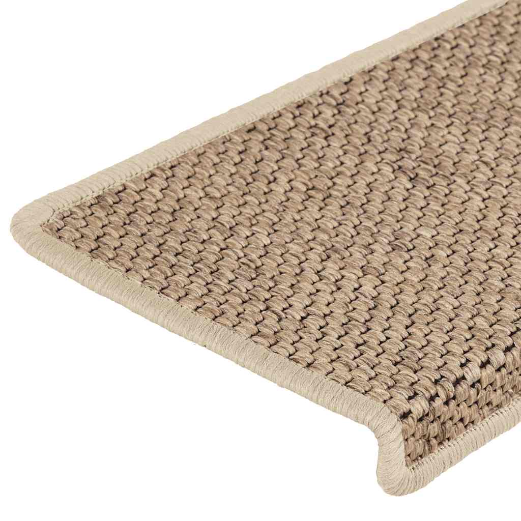 Tappeti Autoadesivi Scale Aspetto Sisal 30 pz 65x21x4 cm Sabbia | homemem39