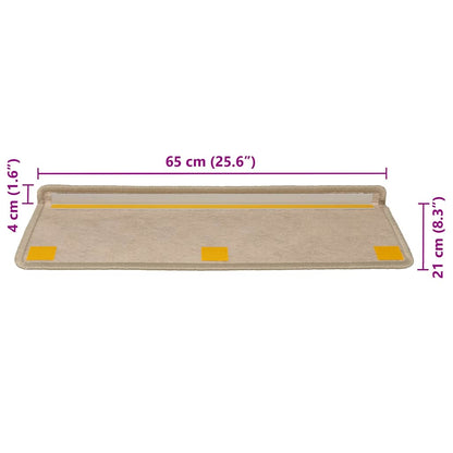 Tappeti Autoadesivi Scale Aspetto Sisal 30 pz 65x21x4 cm Sabbia | homemem39