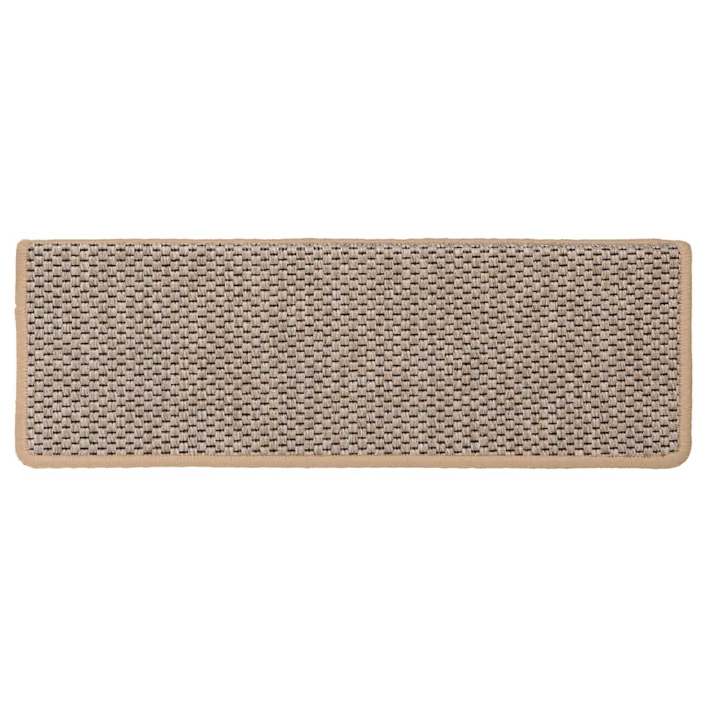 Tappeti Adesivi Scale Aspetto Sisal 30pz 65x21x4cm Beige Chiaro | homemem39