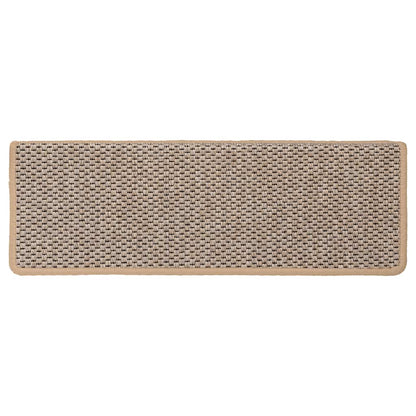 Tappeti Adesivi Scale Aspetto Sisal 30pz 65x21x4cm Beige Chiaro | homemem39
