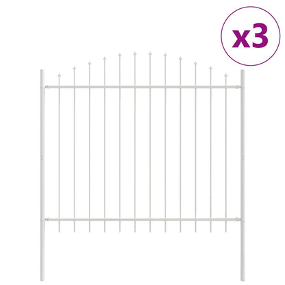 Recinzione per Giardino 3 pcs Bianco 170 x 165 cm