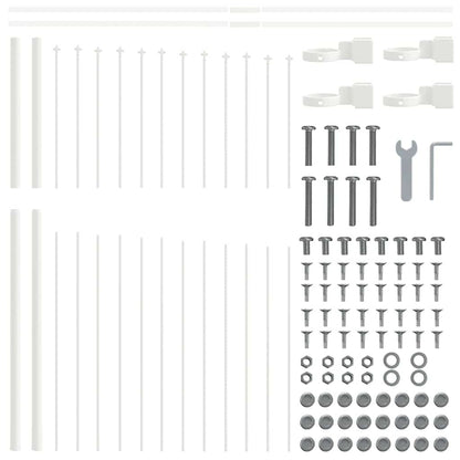 Recinzione per Giardino 3 pcs Bianco 170 x 165 cm