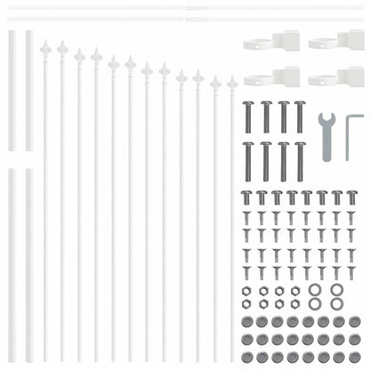 Recinzione per Giardino 8 pcs Bianco 170 x 140 cm
