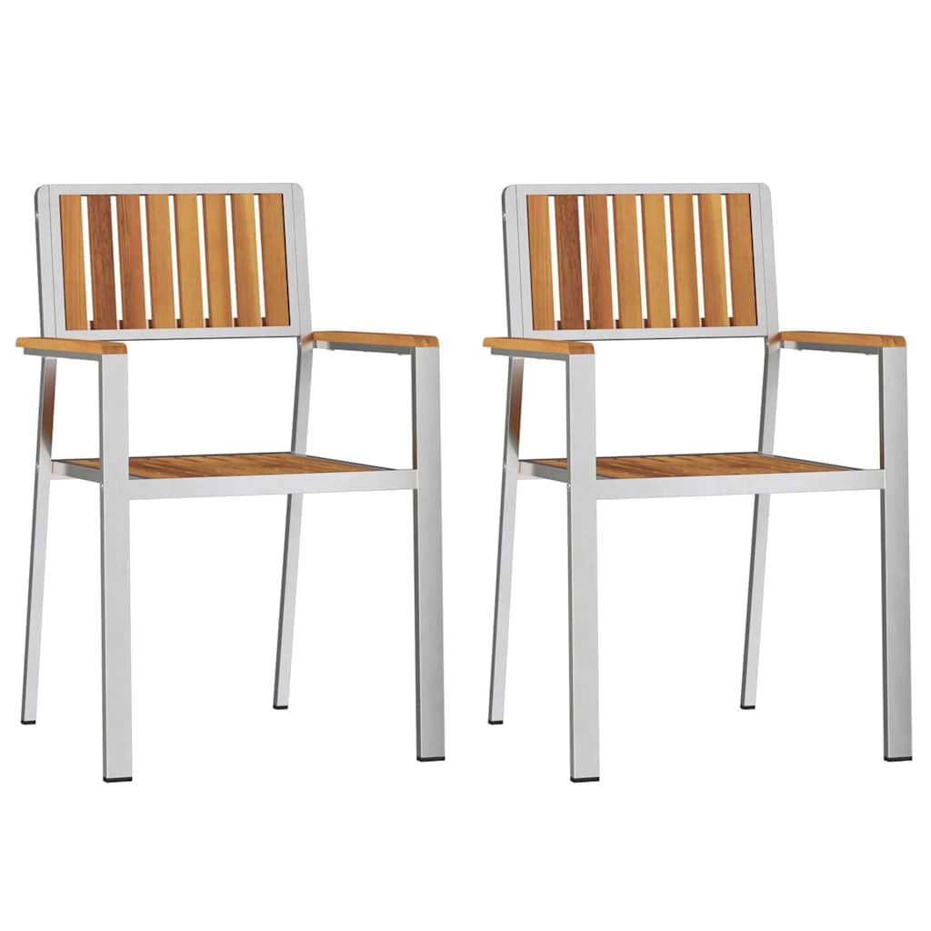 Set da pranzo per esterni 3 pcs Legno di Acacia Massello